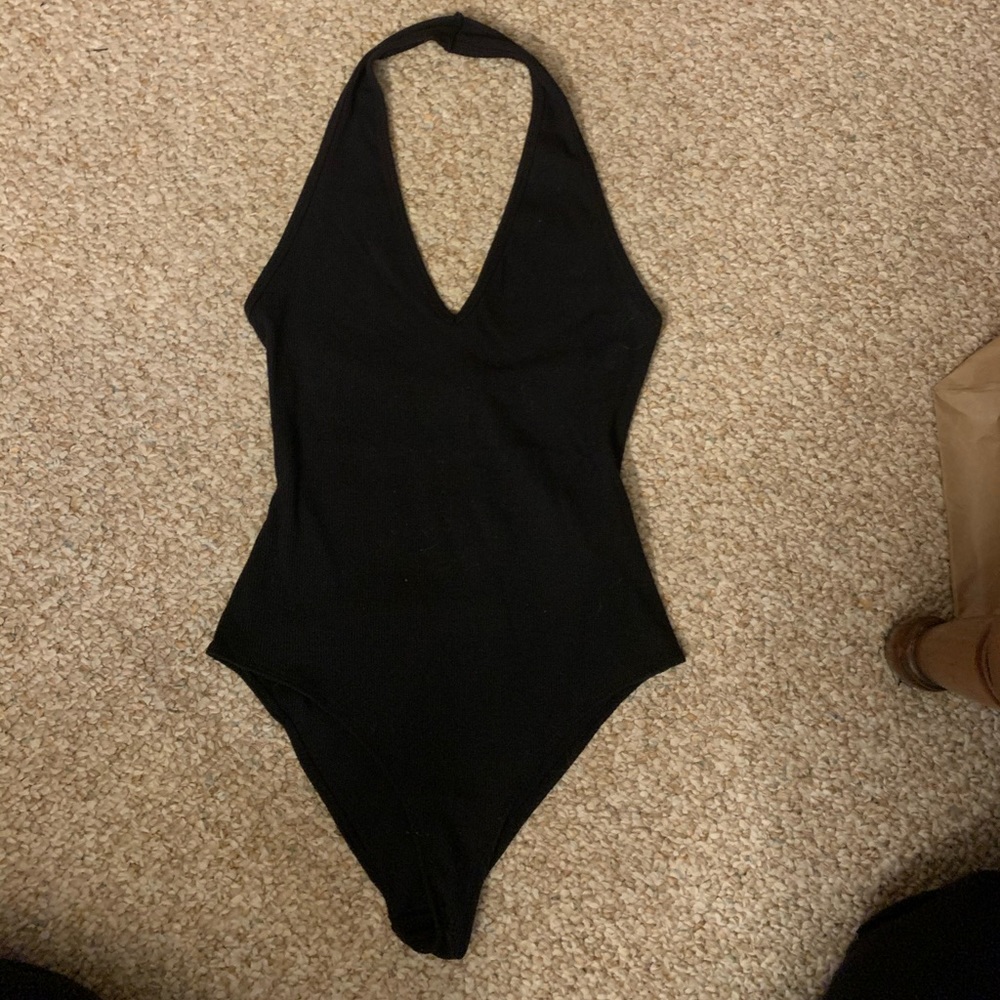 black ribbed bodysuit size medium